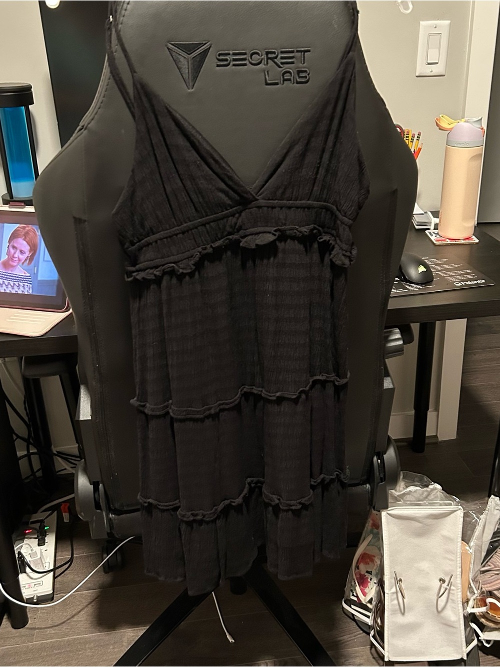 Love Tree Black Tiered Mini Dress